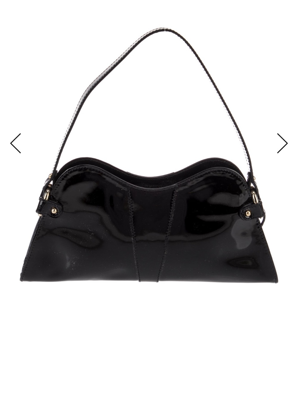 Black Fendi Patent Shoulder Bag - Sleek Women's Evening Bag